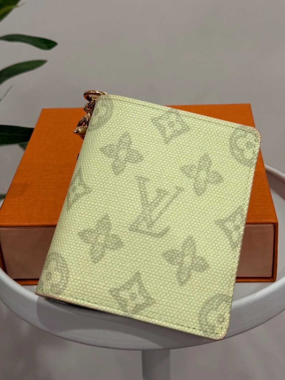 Louis Vuitton LV Charms Pocket Wallet Green Asnières
